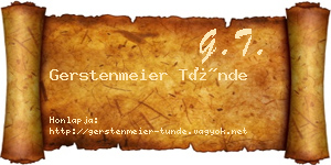 Gerstenmeier Tünde névjegykártya